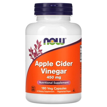 Now Foods - Apple Cider Vinegar 450 mg 180 Capsules (Pack of 3), 540 Count total