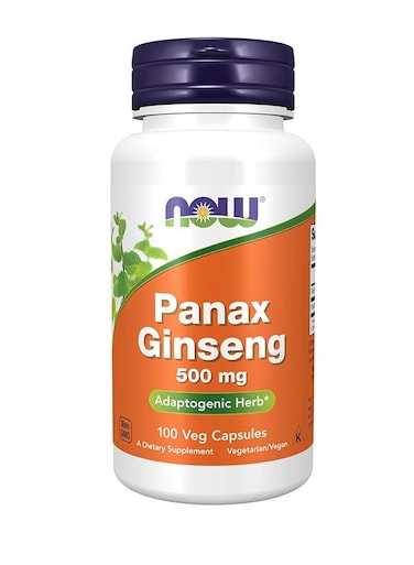 Now Foods Panax Ginseng 500 mg 100 Veg Capsules   Adaptogenic Herb for Energy Support, Vitality, Mental Focus, Stress Response &amp; Overall Wellness