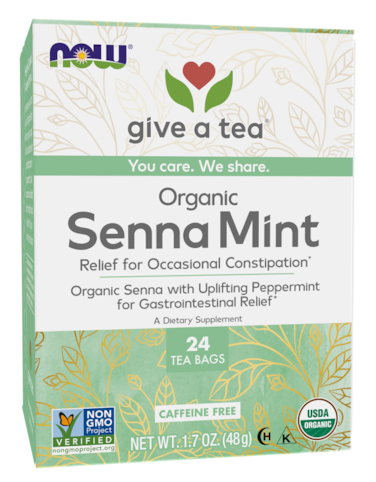 NOW FOODS ORGANIC SENNA MINT TEA 24BAGS