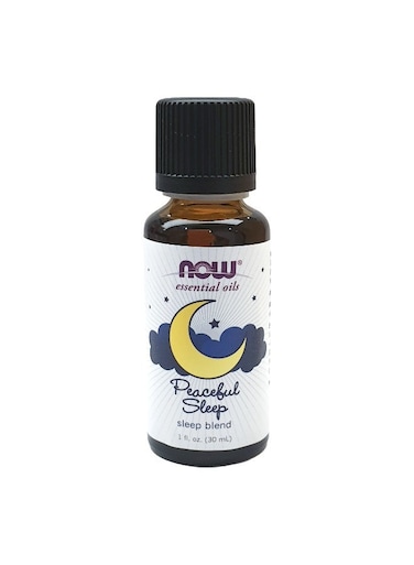 Now Essential Oil Peaceful Sleep Oil Blend 1 fl. oz.   Minty Floral Herb Aroma   Benifiting Centering, Calming &amp; Balancing   For Diffusion, Skin Application, Bath &amp; Cosmetic Use   Child-Resistant Cap