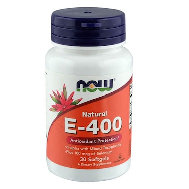 Now E-400 Vitamin E 400IU Antioxidant Softgel For Immune &amp; Heart Support, Pack of 30's