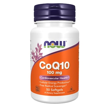 Now CoQ10 100mg Antioxidant Softgels For Heart Health &amp; Energy, Pack of 50's