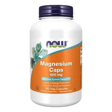 Now Magnesium 400mg Capsules For Energy Production &amp; Nervous System Support, Pack of 180's
