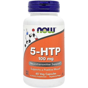 كبسولات ناو النباتية 5-HTP بتركيز 100 ملغ، مكمل غذائي لتحسين المزاج، عبوة من 60 كبسولة