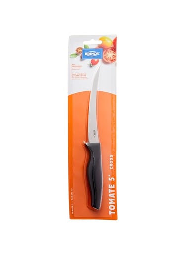Brinox Tomato Knife 5" Cross, 23,2X2,4X2,1CMm, Black/Black