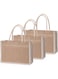 Home Smart Jute Tote Bags Recycled Burlap Shopping Beach Bag with Soft Handle for Wedding and Special Ceremony