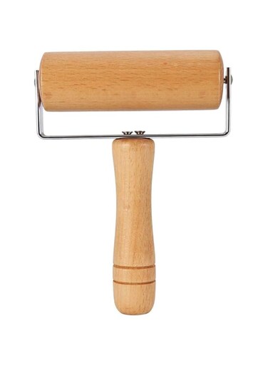 ECVV T Shape Pastry Roller Non Stick Wooden Rolling Pin Professional Roller Pastry   Pizza Roller   Baking Roller   Dough Roller