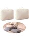 Space Saver Compression Bags,2PCS Travel Clothes Storage Bags for Down Coat,Cotton-padded Jacket Zipper Bag,Reusable Clothes Storage Organizer (Beige)