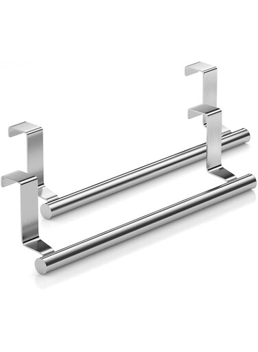 Bolivia's Cabinet Door Towel Holder, Universal Fit On Cupboard Doors, Waterproof Rustproof Wall Mounted Dish Towel Holder, Stainless Steel Dish Towel Holder for Kitchen, Bathroom, Living Room