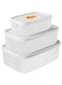 Khazna Food Storage Containers Bpa Free Container Set, Refrigerator Storage Sealed Fresh-Keeping Box Set Food Storage Box Microwaveable Heating Lunch Box Frozen Meat Special Box (310+715+1050ML)