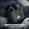 Adidas Z.N.E. 01 True Wireless, Gym, True Wireless Bluetooth Earbuds, Immersive Sound With Equalizer, Long Play Time, Comfort Fit, Night Grey
