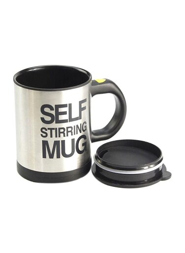 Stirring Mug Silver/Black/Yellow
