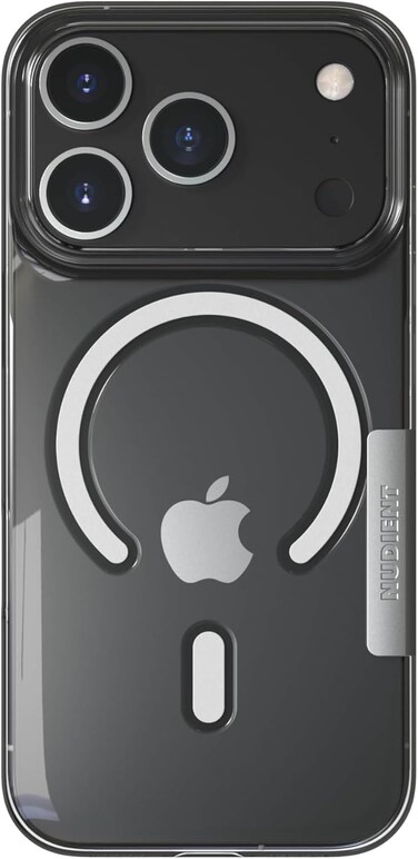 Nudient Thin Case With Magsafe For Apple iPhone 17 Pro 6.3" 2025, Ultra Slim 1mm Lightweight Cover Precision Fit, Anti-Scratch, Eco-Friendly, Patte Finish Grip, Wireless Charging - Transparent