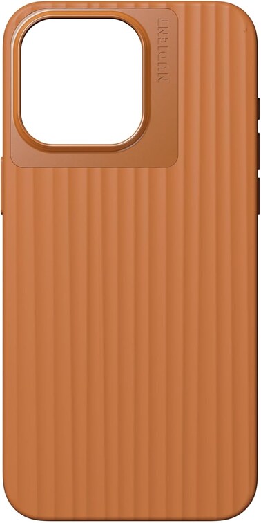 Nudient Bold Case Compatible With iPhone 15 Pro Max 2023 6.7", Drop Proof, Shock Absorbing Cover, Smooth Silicon Grip, Made From Recycled Plastic, Supports Wireless Charging, Orange