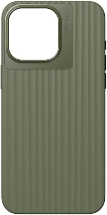 Nudient Bold Case Compatible With iPhone 15 Pro Max 2023 6.7", Drop Proof, Shock Absorbing Cover, Smooth Silicon Grip, Made From Recycled Plastic, Supports Wireless Charging, Green