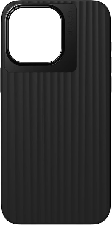 Nudient Bold Case Compatible With iPhone 15 Pro Max 2023 6.7", Drop Proof, Shock Absorbing Cover, Smooth Silicon Grip, Made From Recycled Plastic, Supports Wireless Charging, Black