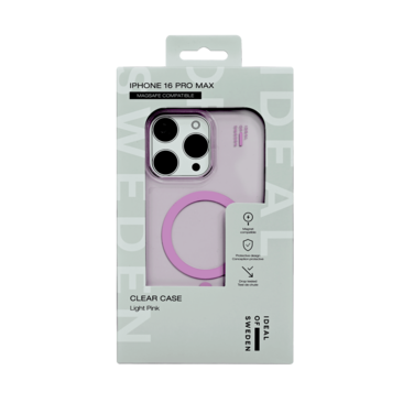 IDEAL OF SWEDEN CLEAR CASE WITH MAGSAFE IPHONE 16 PRO MAX LIGHT PINK