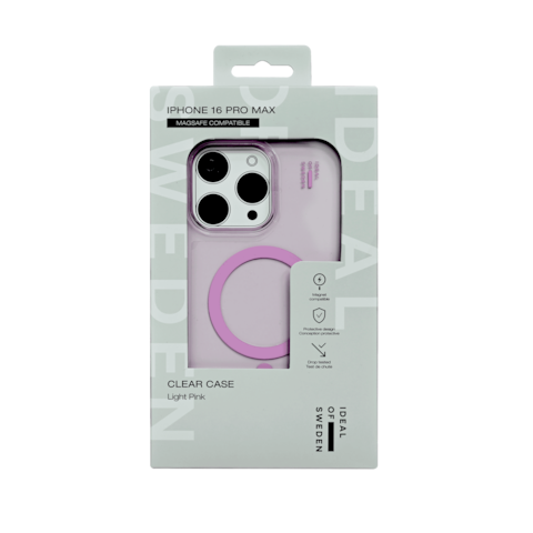 IDEAL OF SWEDEN CLEAR CASE WITH MAGSAFE IPHONE 16 PRO MAX LIGHT PINK