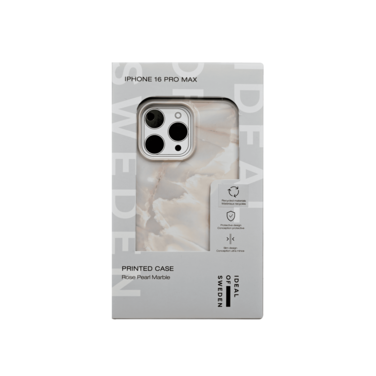 IDEAL OF SWEDEN PRINTED CASE IPHONE 16 PRO MAX ROSE PEARL MARBLE