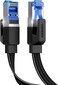 UGREEN Ethernet Cable 3M Cat 8 Internet Network Cable Flat Braided Shielded 40Gbps 2000MHz RJ45 Cord Compatible with Router Modem Xbox Gaming Switch PS5 PS4 PC TV Mac Laptop