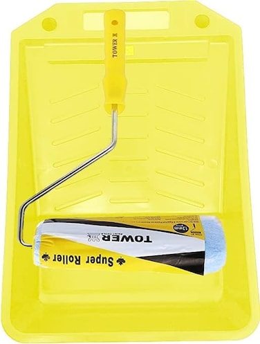 RACO Paint Roller with Paint Tray for DIY Wall Painting - High-Quality Professional 9-Inch Paint Tool Set