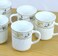 Danny home 6 piece Set Opalware Turkish Coffee Tea Mug with Handle, Heat Resistant, Microwave Dishwasher safe BPA-Free (250ml)