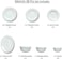 Melrich 38 Piece Opalware Dinner Set 8 Dinner Plate, 8 Dessert Plate, 8 Soup Plate, 8 Bowl, 2 Serving plate, 2 Serving bowl, 2 Medium Bowl Dishwasher safe, Microwave safe