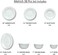 Melrich 38 Piece Opalware Dinner Set 8 Dinner Plate, 8 Dessert Plate, 8 Soup Plate, 8 Bowl, 2 Serving plate, 2 Serving bowl, 2 Medium Bowl Dishwasher safe, Microwave safe