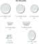 Melrich 38 Piece Opal ware Dinner Set 6 Dinner Plate 6 Dessert Plate 6 Soup Plate 6 Bowls 1 Serving Bowl 1 Serving Plate 6+6 Cup and Saucer Dishwasher Safe