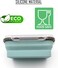 Auroware 2 Set Silicone School Lunch Box Collapsible Eco Friendly Food safe MIcrowave &amp; Dishwasher safe LIght weight