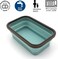 Auroware 2 Set Silicone School Lunch Box Collapsible Eco Friendly Food safe MIcrowave &amp; Dishwasher safe LIght weight