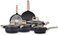 Auroware 10 Piece Non Stick Cookware Set Forged Aluminium, Sauce Pan with Lid, Frying pan, Casserole with Lid, Dishwasher Safe, PFOA Free Strong and Durable frypan