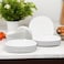 Melrich 10 Pcs Opalware Dinner Set 3 Dinner Plate, 3 Dessert Plate, 2 Bowl, 1 Serving Bowl, 1 Serving Plate Dishwasher Microwave Safe Heat Scratch Resistance