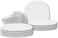 Melrich 10 Pcs Opalware Dinner Set 3 Dinner Plate, 3 Dessert Plate, 2 Bowl, 1 Serving Bowl, 1 Serving Plate Dishwasher Microwave Safe Heat Scratch Resistance
