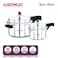 Auroware 5 + 3 Liter Aluminium Pressure Cooker Strong Handle Heavy Duty Comfortable for Chicken, Rice, Beef and More