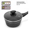 Auroware 5 Pcs Non Stick Cooking Pots and Pan Set Pressed Aluminium Kitchen Cookware PFOA Free 1 Casserole and 1 Saucepan with Lid 1 Frying pan
