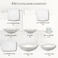 Melrich 44 Pcs Opal ware Dinner set 8 Dinner plate, 8 Dessert plate, 8 Bowl, 2 Serving plate, 2 Serving Bowl 4 Chicken &amp; Fish Grill Tray 6+6 Cup &amp; Saucer Dishwasher Microwave Safe