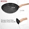 Auroware 18 Piece Non Stick Cookware Set Forged Aluminium, Frypan, Casserole with Lid, Wok Pan with Lid, Saucepan with Lid and Kitchen Utensils, Dishwasher Safe