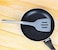 Auroware Kitchen Utensil Heat Resistant Slotted spoon, Sloted Turner, Solid Spoon, Solid Turner, Egg whisk. Soup Ladle Non stick and Non toxic (Nylon)