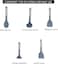 Auroware Kitchen Utensil Heat Resistant Slotted spoon, Sloted Turner, Solid Spoon, Solid Turner, Egg whisk. Soup Ladle Non stick and Non toxic (Nylon)