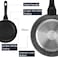 Auroware 26CM Non-Stick Cm Round Fry Pan Black, Long lasting  Aluminum Durable Three Layer Coating, Induction Cook Bottom, Strong Handle