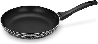 Auroware 26CM Non-Stick Cm Round Fry Pan Black, Long lasting  Aluminum Durable Three Layer Coating, Induction Cook Bottom, Strong Handle