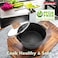 Auroware 20cm Non Stick Fry pan Black, Forged Aluminium, 3 Layer Marble Coating, Kitchen Dishwasher Safe, PFOA Free, Healthy cook and Safe