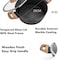 Auroware 20cm Non Stick Fry pan Black, Forged Aluminium, 3 Layer Marble Coating, Kitchen Dishwasher Safe, PFOA Free, Healthy cook and Safe