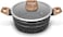 Auroware 20cm Non Stick Fry pan Black, Forged Aluminium, 3 Layer Marble Coating, Kitchen Dishwasher Safe, PFOA Free, Healthy cook and Safe
