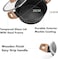 Auroware 26cm Non Stick Fry pan Black, Forged Aluminium, 3 Layer Marble Coating, Kitchen Dishwasher Safe, PFOA Free, Healthy cook and Safe