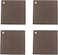 Auroware 4 Pcs Silicone Table mat Set Dining Kitchen mat Heat resistance Water resistance easy to clean solid material (Sqaure)