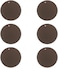 Auroware 6 pcs Silicon Table Mat Dining Kitchen Heat Resistance, Easy to clean, Water Resistance Protect Table Surface for home - Round