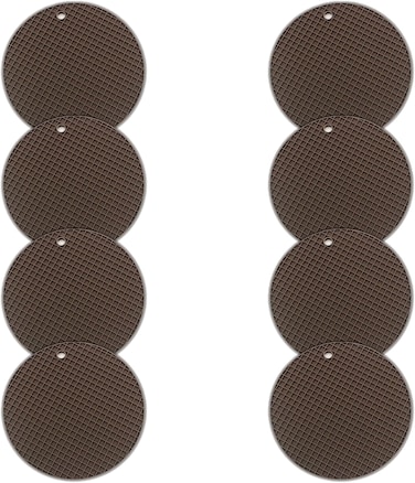Auroware 8 pcs Silicon Table Mat Dining Kitchen Heat Resistance, Easy to clean, Water Resistance Protect Table Surface for home - Round
