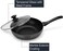 Auroware 26 cm Non-Stick Aluminium Wok Pan with Lid Black Aluminium Marble Coting Side Three layer Non stick coating Strong Handle